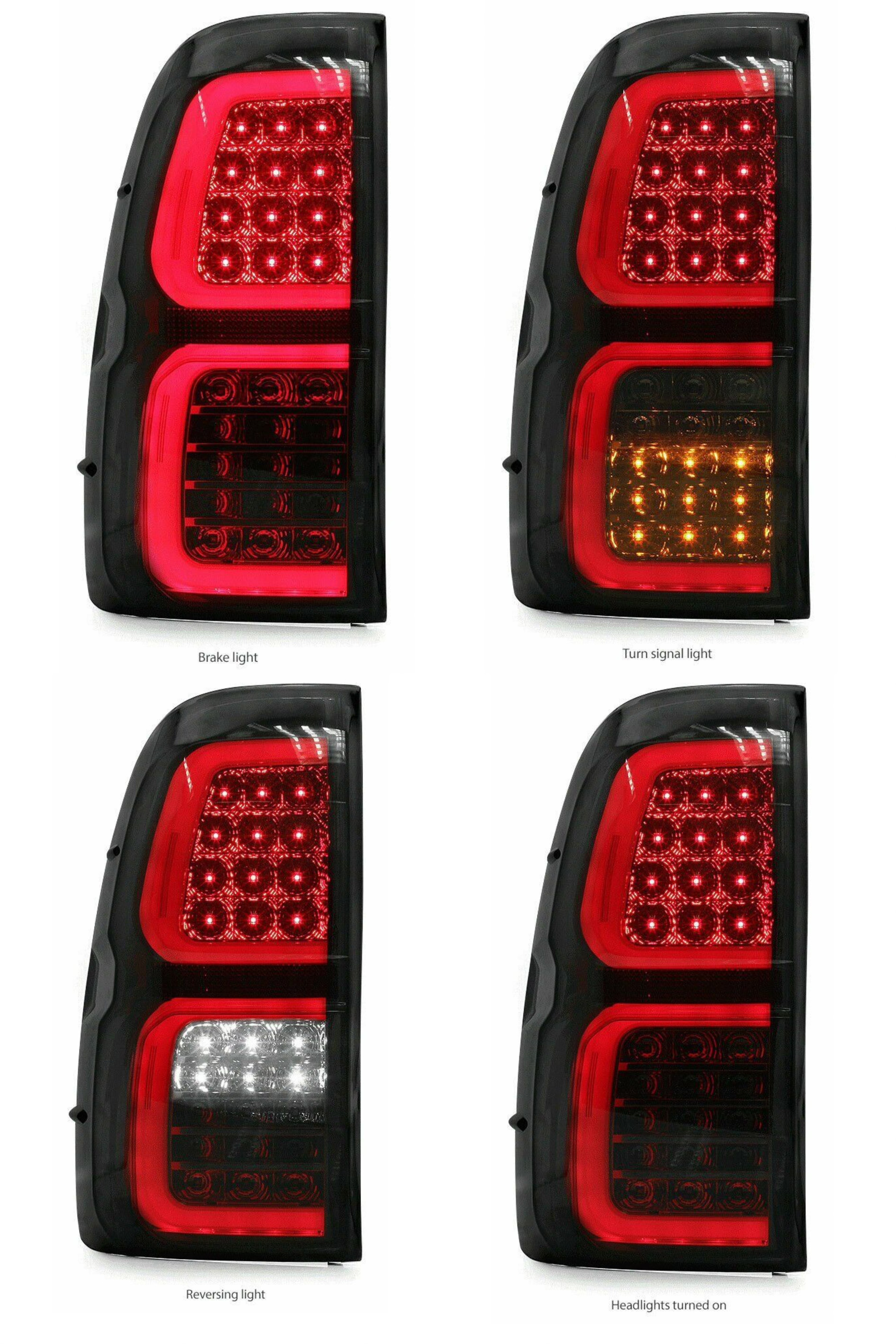 Stop LED Smoked Tail Lights for Toyota Hilux Vigo 2012-2015