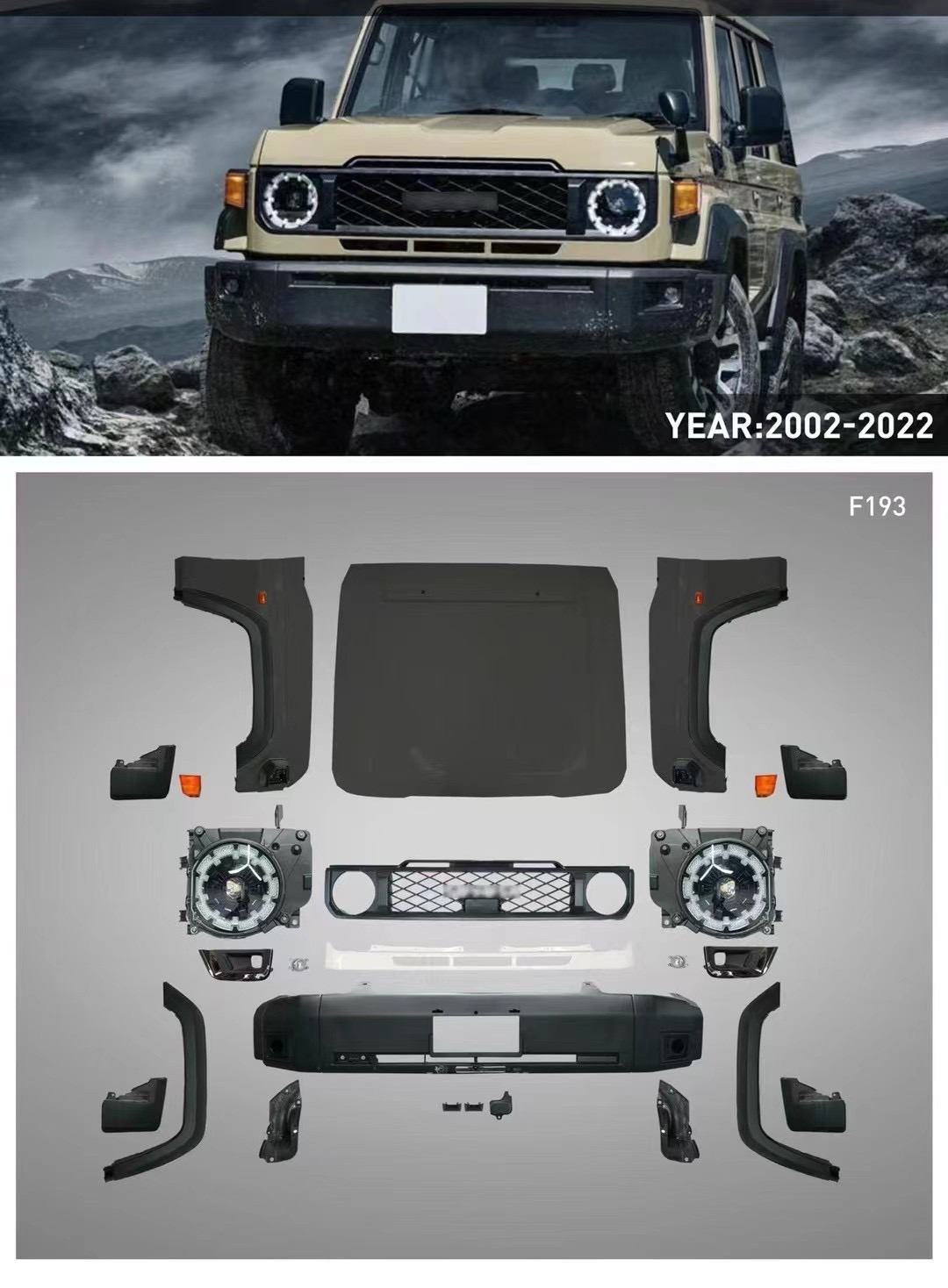 Toyota Land Cruiser 2024 FJ70 FJ75 FJ79 Model Face-lift Conversion