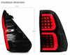 Stop LED Smoked Tail Lights for Toyota Hilux Vigo 2012-2015